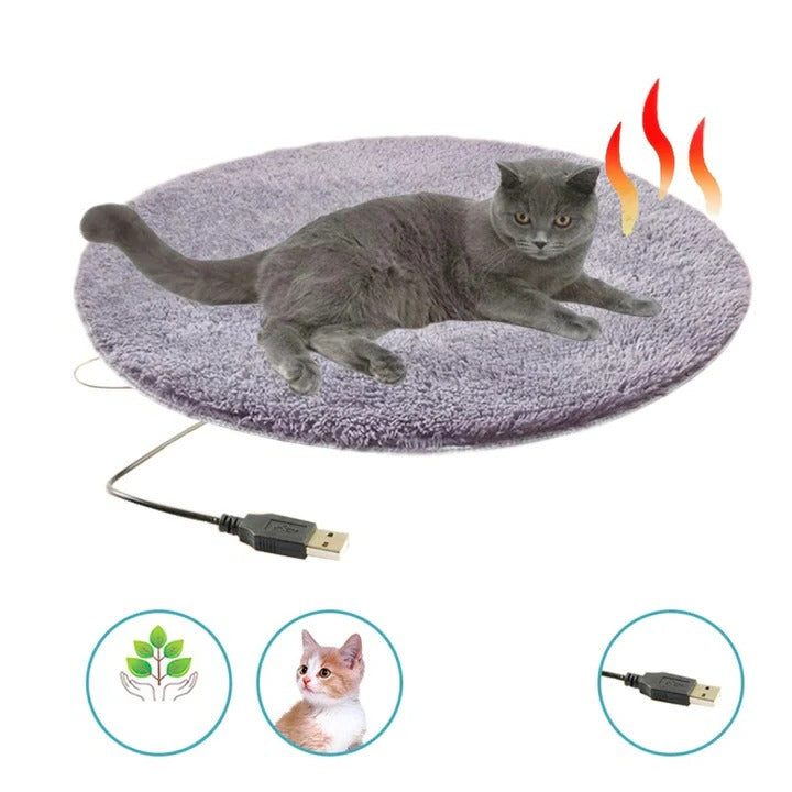 USB Heated Pet Pad with Even, Constant Warmth