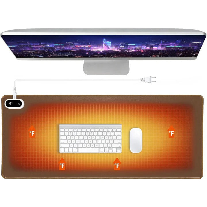Heated Desk Mat with 5 Heat Settings and Digital Display – Harwelton