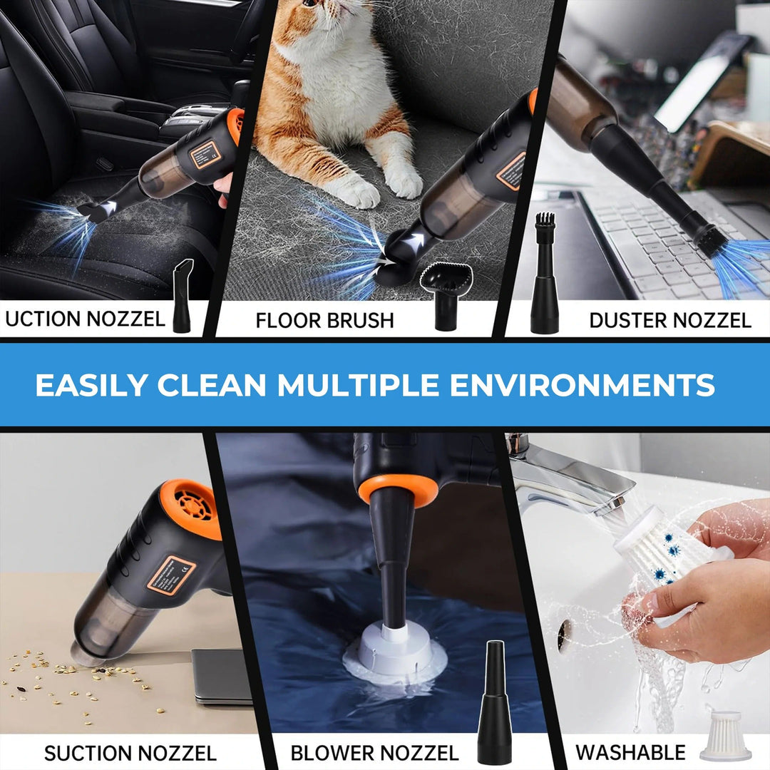Cordless Handheld Car Vacuum with 90,000 Pa Suction