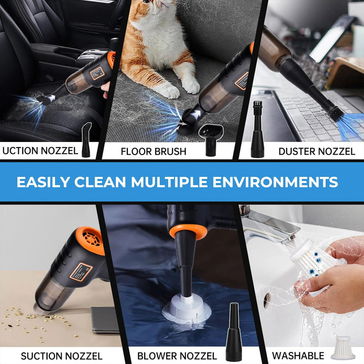 Cordless Handheld Car Vacuum with 90,000 Pa Suction