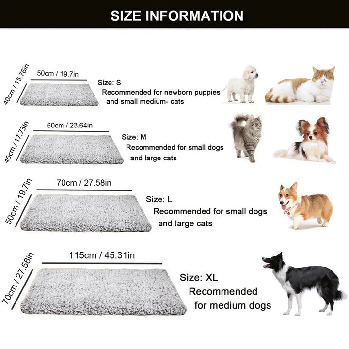 Self-Warming Pet Blanket for Cats and Dogs, No Power Needed