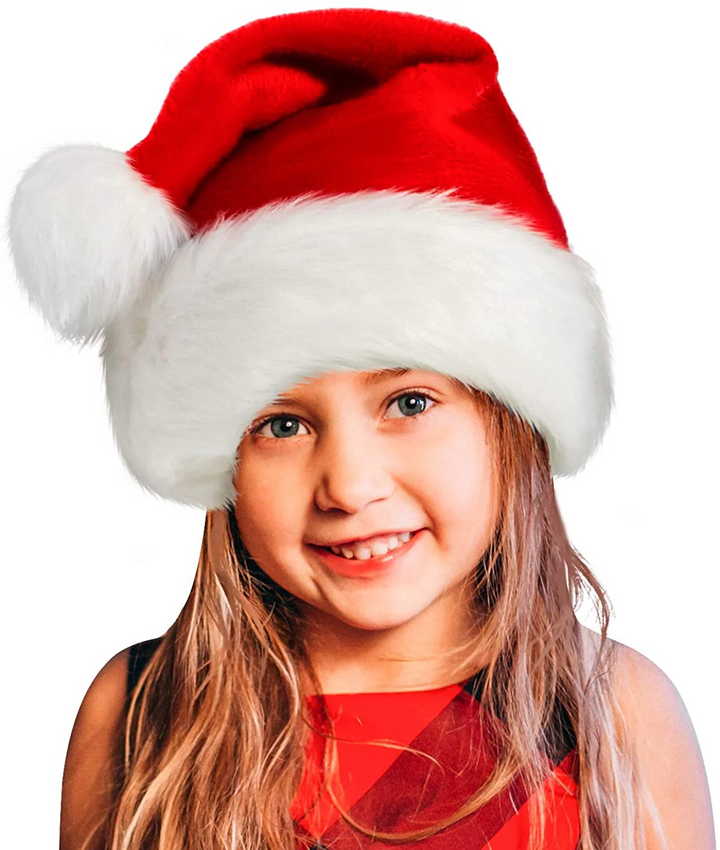 Light-Up Plush Santa Hat with Colour-Changing LED Characters