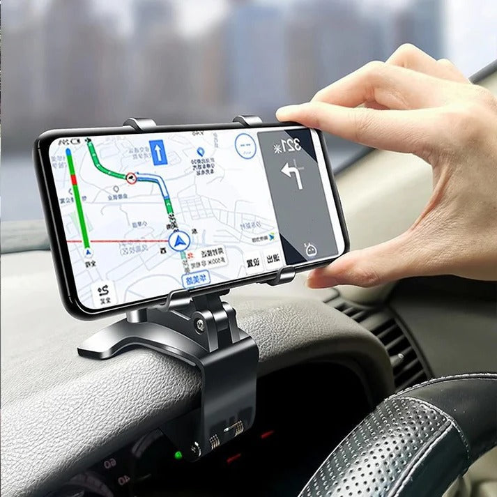 360° Rotating Car Phone Holder with Anti-Slip Grip