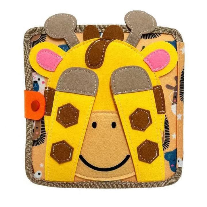 Sensory Busy Book for Toddlers with Buttons, Zips and Tabs