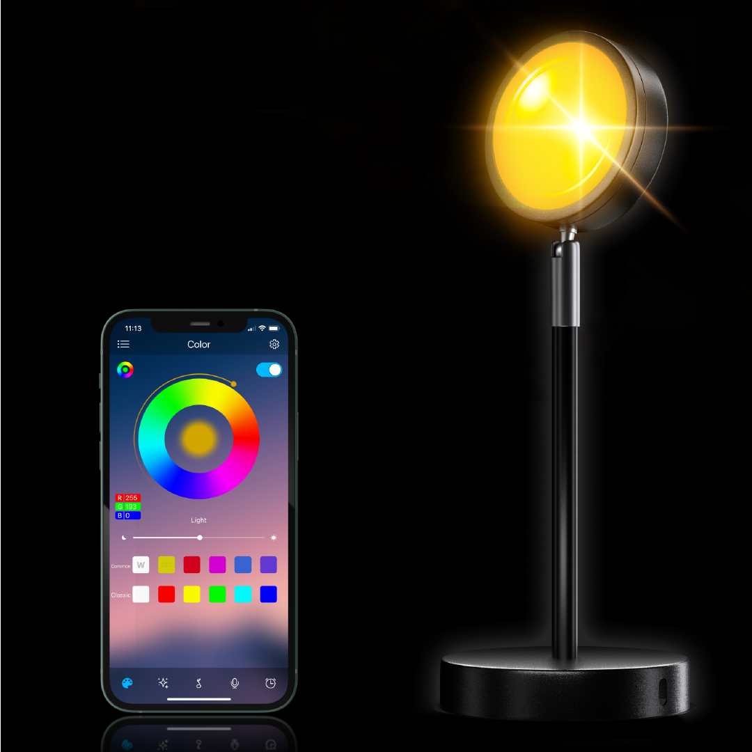 Smart Sunset Projection Lamp with App Control and Many Colours