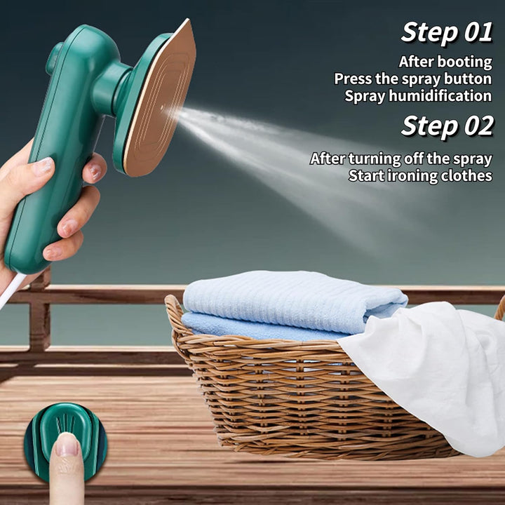 Harwelton™ Compact Travel Steam Iron with Fast Heat-Up and Dry &amp; Wet Modes