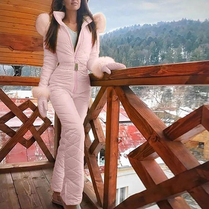 Harwelton™ Women's One-Piece Ski Suit with Front Zip, Wind and Snow Resistant
