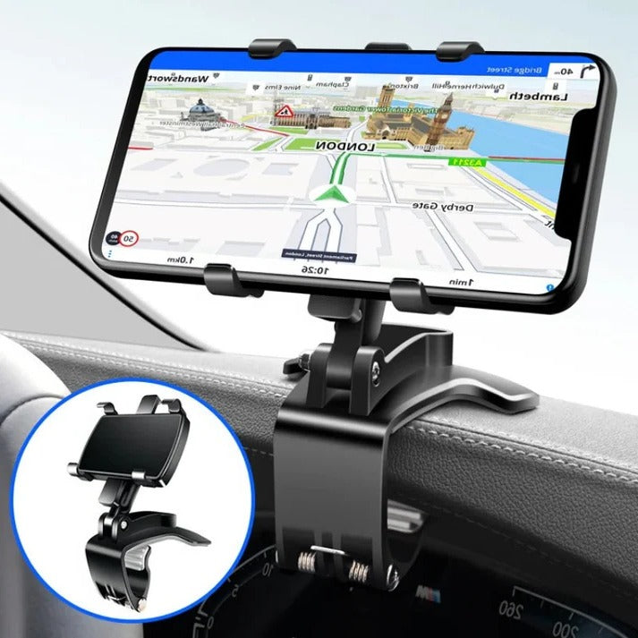 360° Rotating Car Phone Holder with Anti-Slip Grip