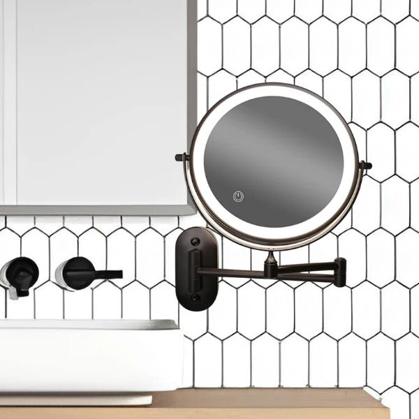 Harwelton™ Rechargeable LED Magnifying Mirror with Three Light Tones