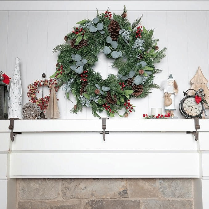 2-in-1 Non-Slip Stocking and Garland Holder for Mantelpieces