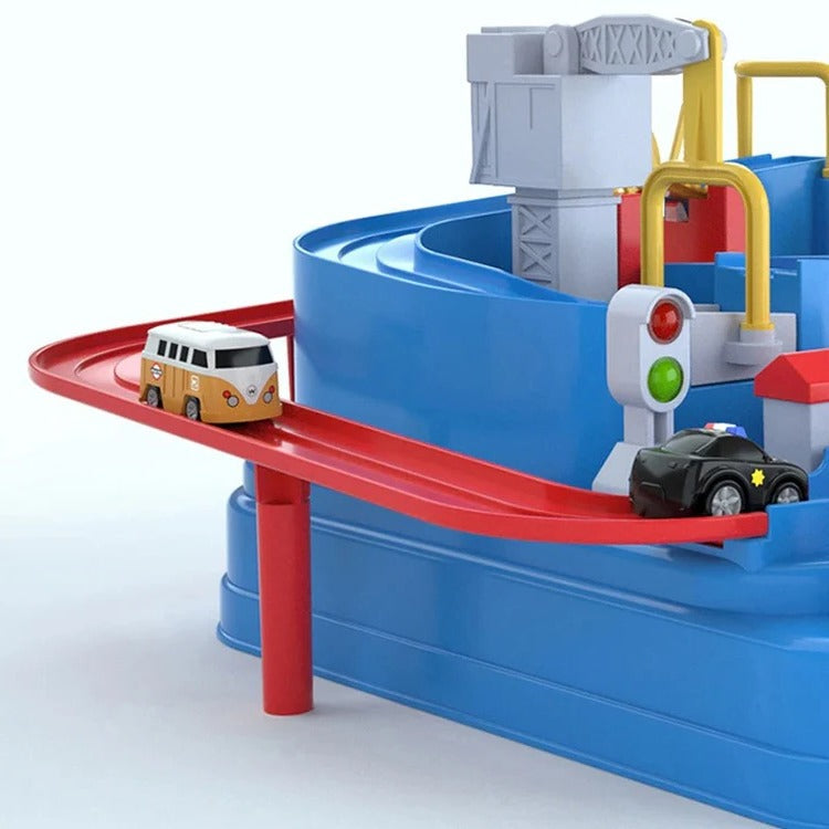 Harwelton™ Mechanical Car Track Game with Levers, Buttons and Ramps
