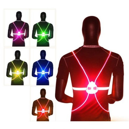 LED Reflective Night Vest with 360° Visibility and 3 Light Modes