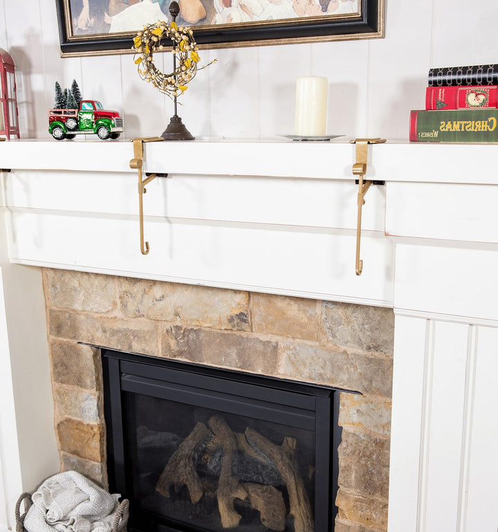 2-in-1 Non-Slip Stocking and Garland Holder for Mantelpieces