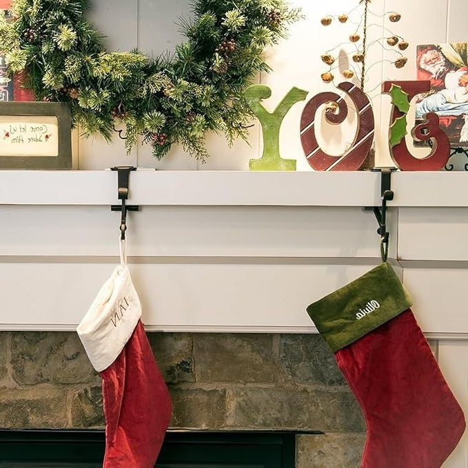 2-in-1 Non-Slip Stocking and Garland Holder for Mantelpieces