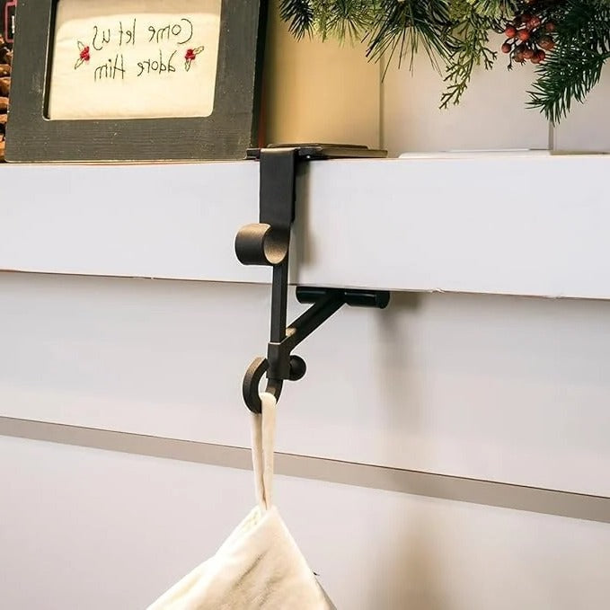 2-in-1 Non-Slip Stocking and Garland Holder for Mantelpieces