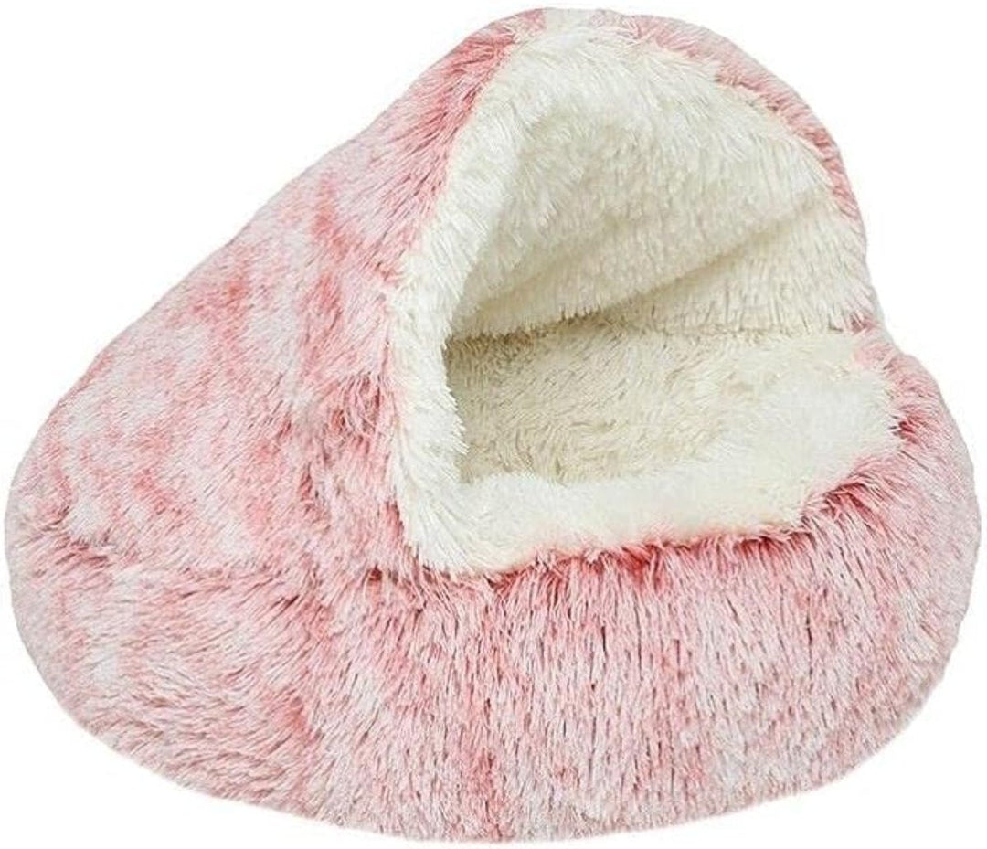 Calming Cave Dog Bed with Snug Hooded Nest Design