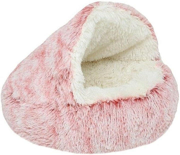 Calming Cave Dog Bed with Snug Hooded Nest Design