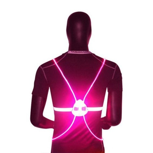 LED Reflective Night Vest with 360° Visibility and 3 Light Modes