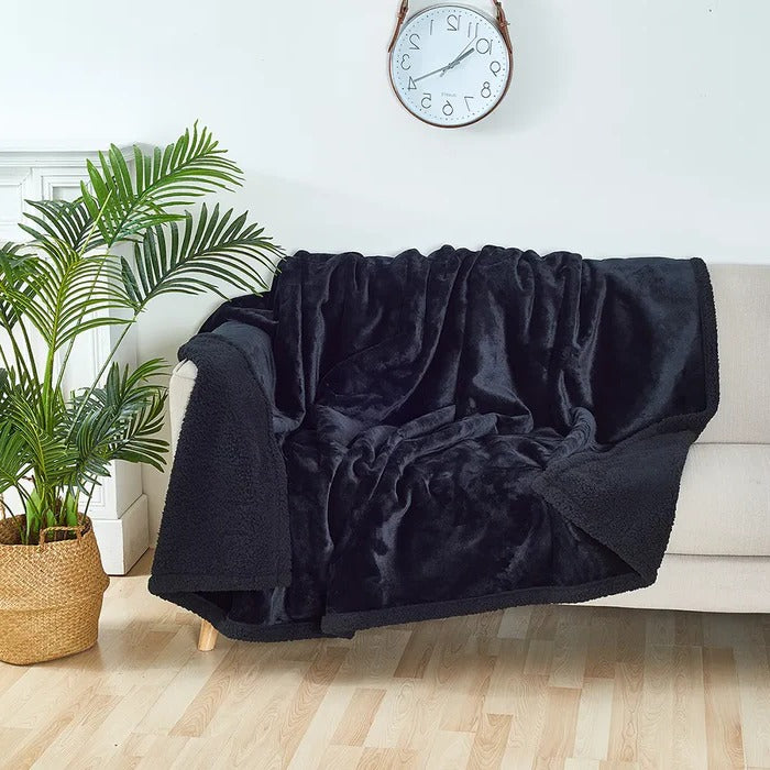 Harwelton™ Waterproof Reversible Throw Blanket for Sofa and Bed