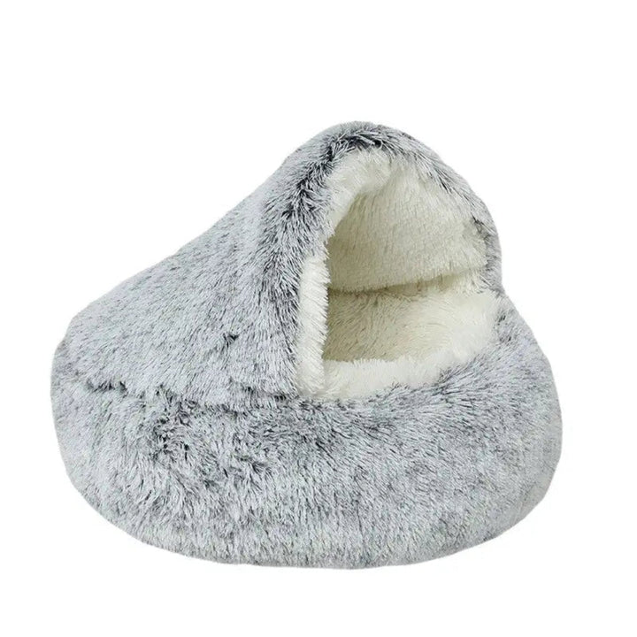 Calming Cave Dog Bed with Snug Hooded Nest Design