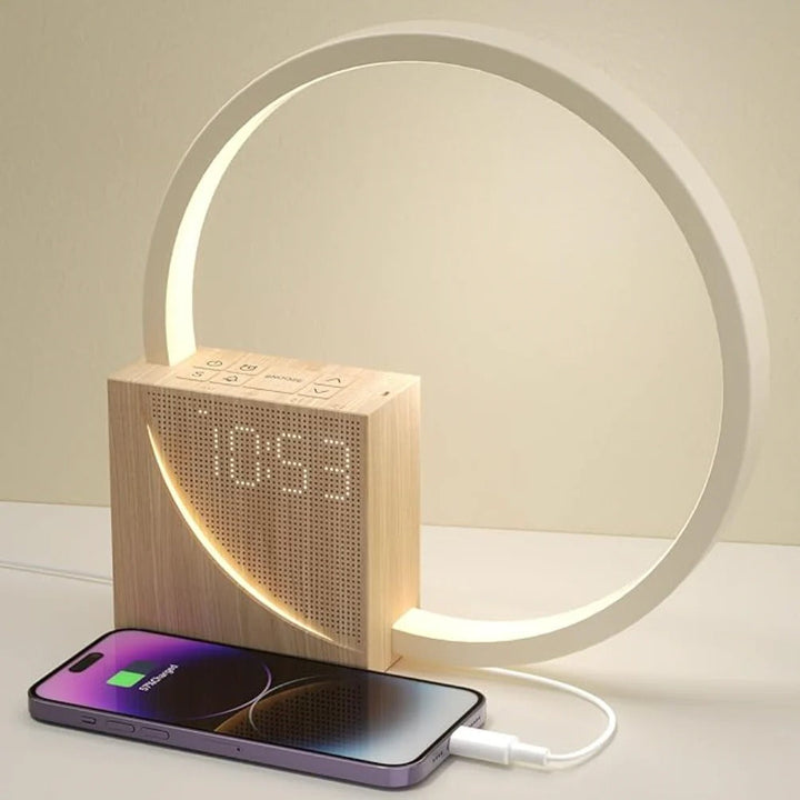 Scandi Sunrise Alarm Clock with FM Radio and USB Charging