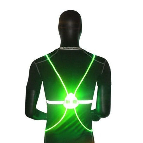LED Reflective Night Vest with 360° Visibility and 3 Light Modes