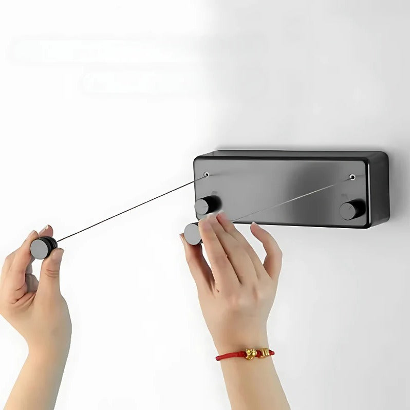 Retractable Wall-Mounted Washing Line with Two Lines