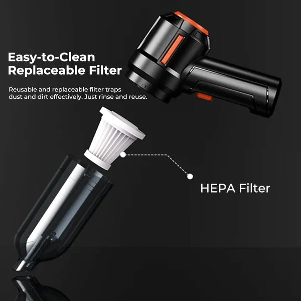 Cordless Handheld Car Vacuum with 90,000 Pa Suction