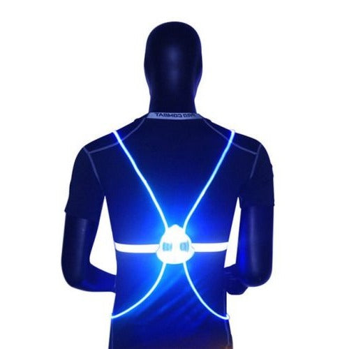 LED Reflective Night Vest with 360° Visibility and 3 Light Modes