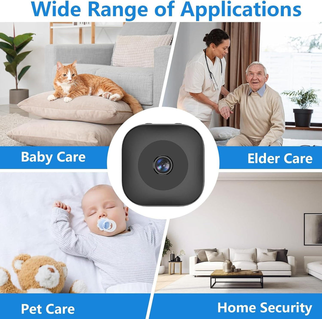 Mini WiFi Security Camera with Colour Night Vision and Magnetic Mount