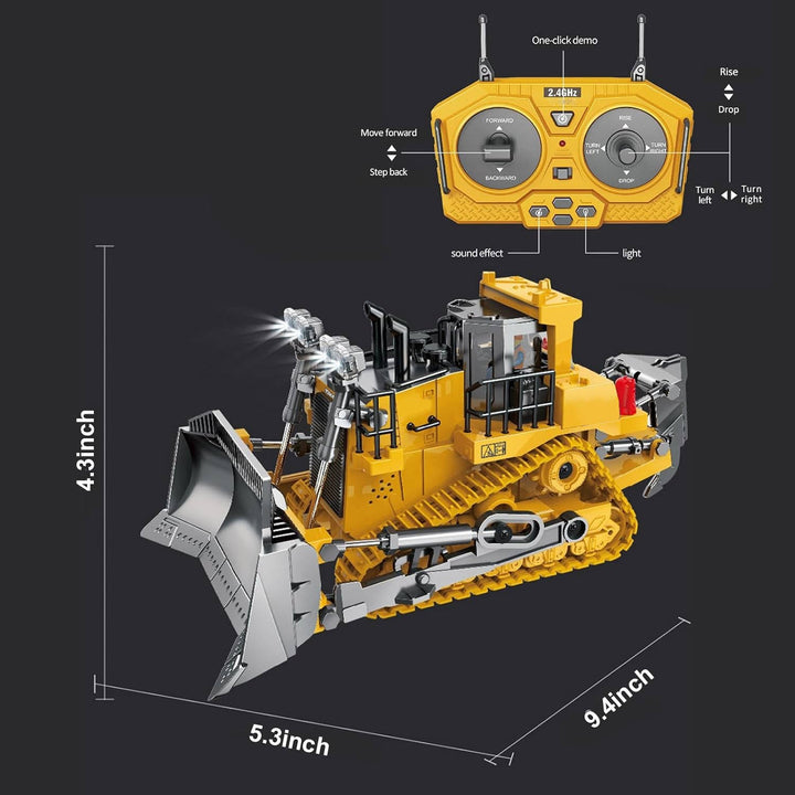 Harwelton™ Remote Control Excavator with Metal Tools and 360° Rotation