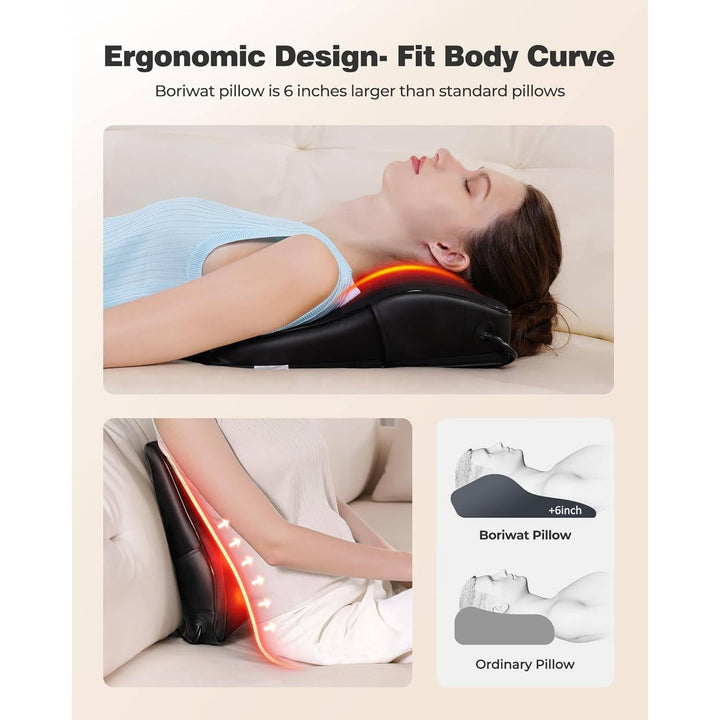 Harwelton™ Shiatsu Neck &amp; Back Massage Pillow with Dual Heat Zones