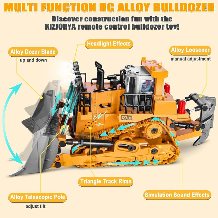 Harwelton™ Remote Control Excavator with Metal Tools and 360° Rotation