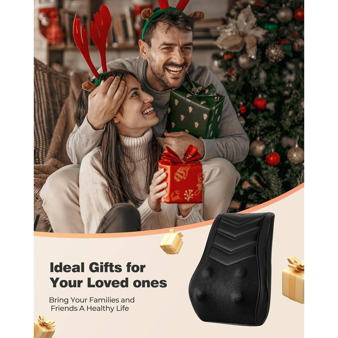 Harwelton™ Shiatsu Neck &amp; Back Massage Pillow with Dual Heat Zones