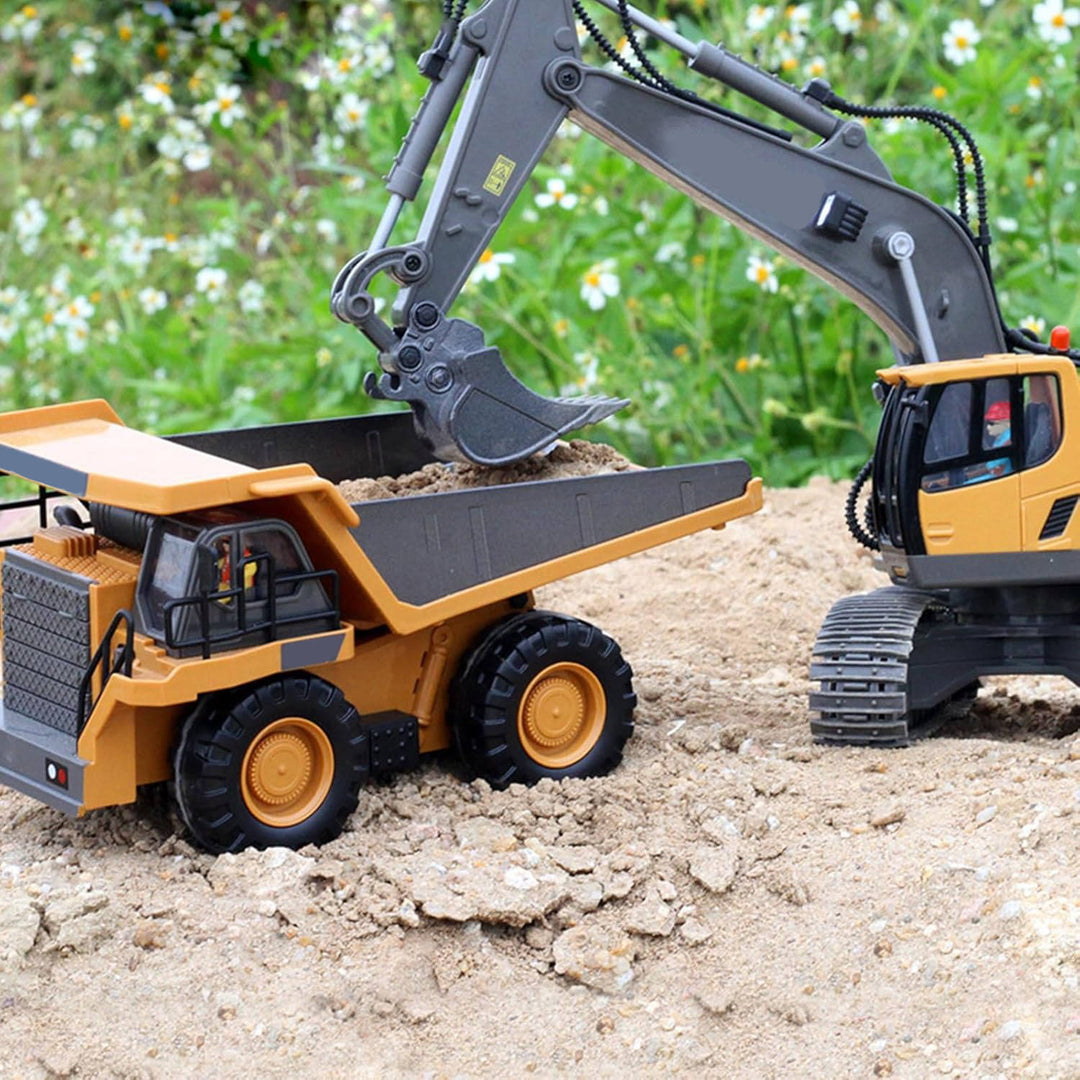 Harwelton™ Remote Control Excavator with Metal Tools and 360° Rotation
