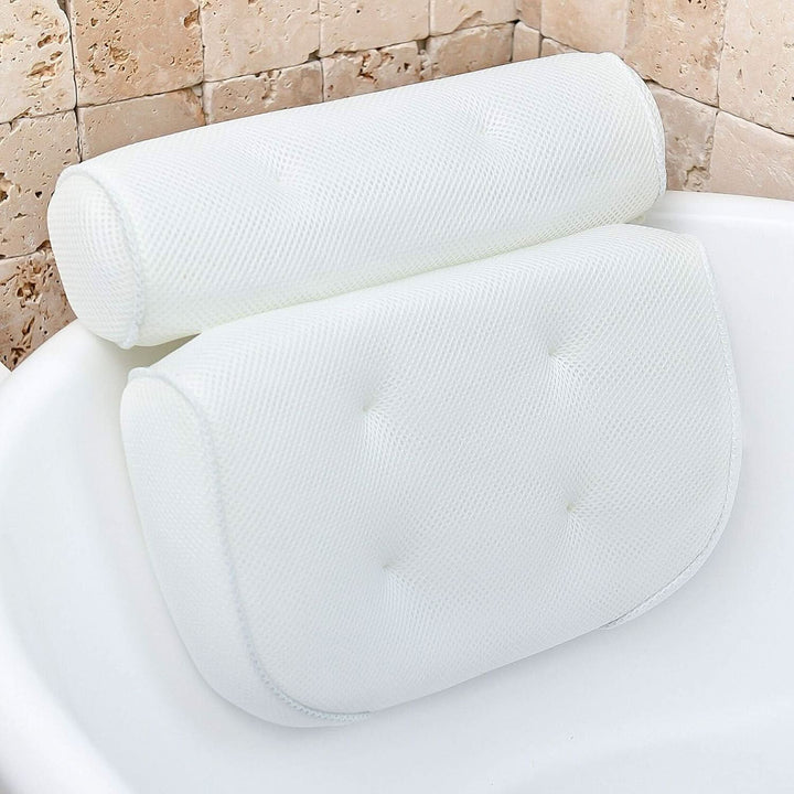 Ergonomic Bath Pillow with Breathable 4D Air Mesh Support