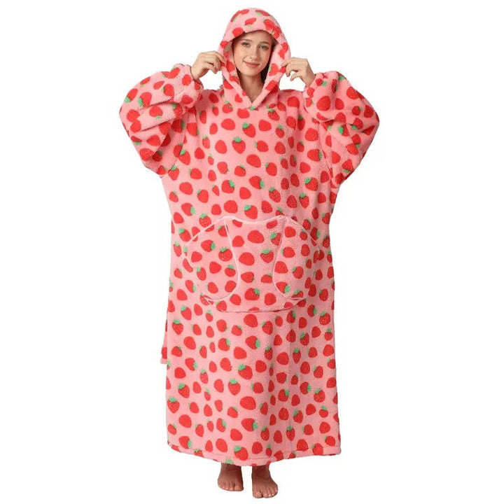 Harwelton™ Oversized Sherpa Blanket Hoodie with Sleeves and Hood