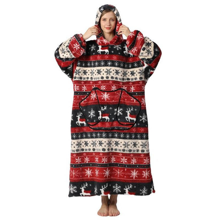 Harwelton™ Oversized Sherpa Blanket Hoodie with Sleeves and Hood