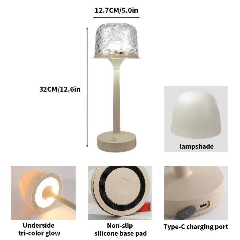 Cordless Water Ripple Projector Lamp with Remote, 16 Colours