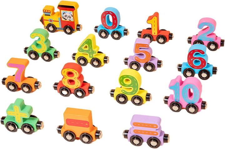 Magnetic Wooden Number Train Toy for Ages 3 to 6