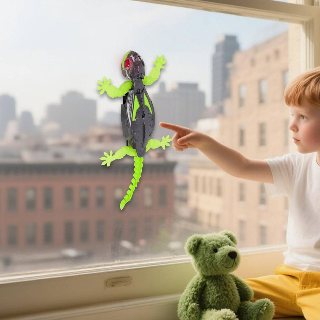 Wall-Climbing RC Lizard with Glowing LED Eyes
