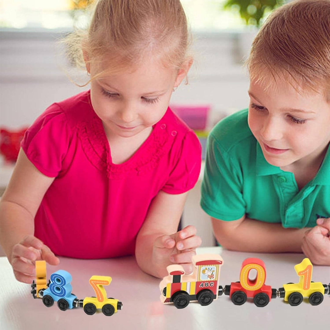 Magnetic Wooden Number Train Toy for Ages 3 to 6