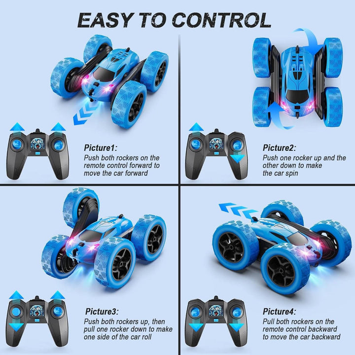 Harwelton™ RC Stunt Car with 360° Flips and Two Swappable Batteries