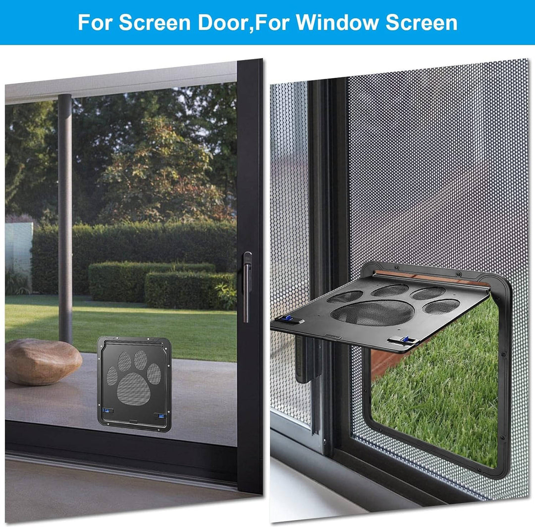 Magnetic Pet Screen Door Flap for Dogs and Cats with Lock