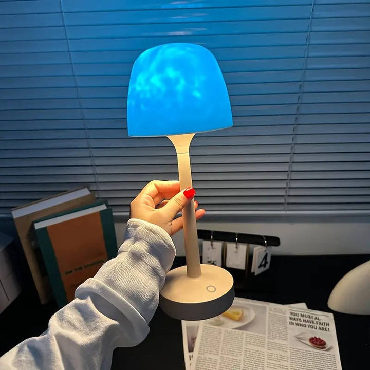 Cordless Water Ripple Projector Lamp with Remote, 16 Colours