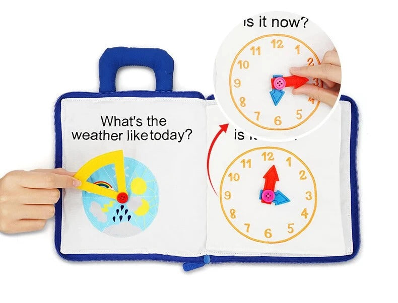 Montessori Soft Cloth Book for Babies with Crinkle Pages