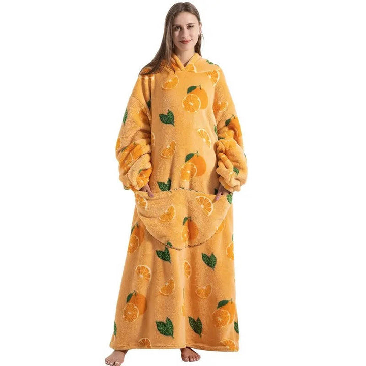 Harwelton™ Oversized Sherpa Blanket Hoodie with Sleeves and Hood