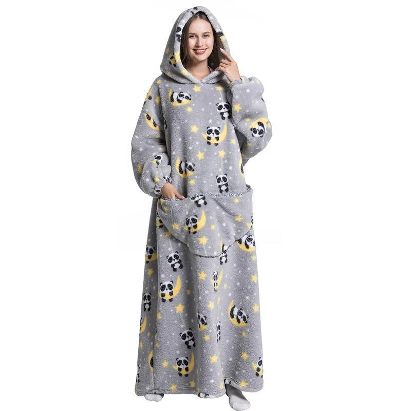 Harwelton™ Oversized Sherpa Blanket Hoodie with Sleeves and Hood