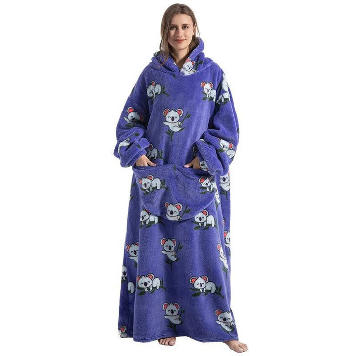 Harwelton™ Oversized Sherpa Blanket Hoodie with Sleeves and Hood