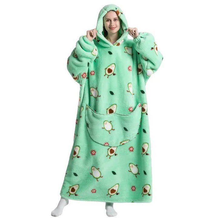 Harwelton™ Oversized Sherpa Blanket Hoodie with Sleeves and Hood